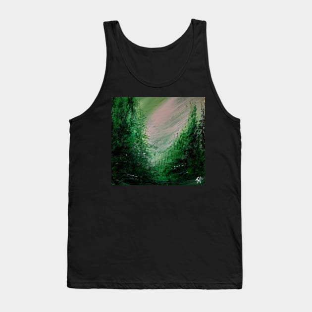 Green Forest Tank Top by saraperry